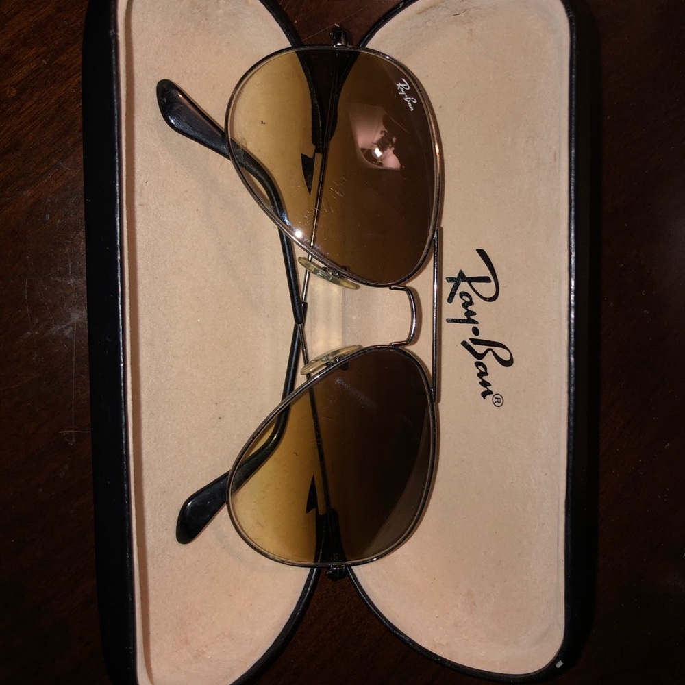 Ray-ban classic aviators brown gold gradient
